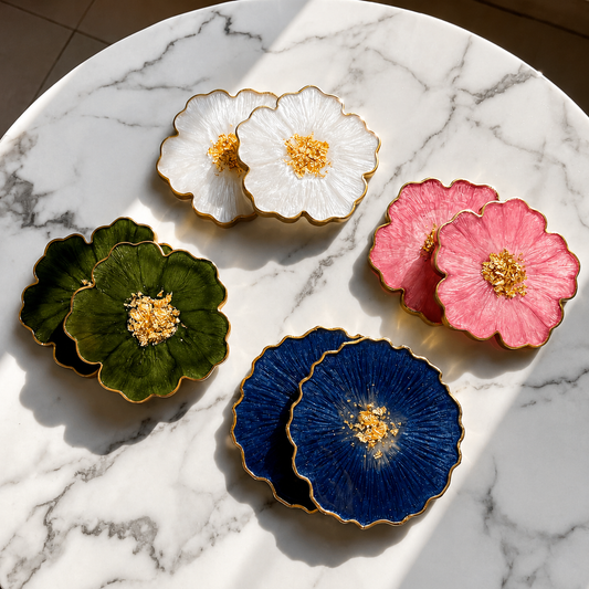 Hand-Poured Resin Coasters